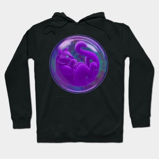 Purple Cat in a Bubble Hoodie